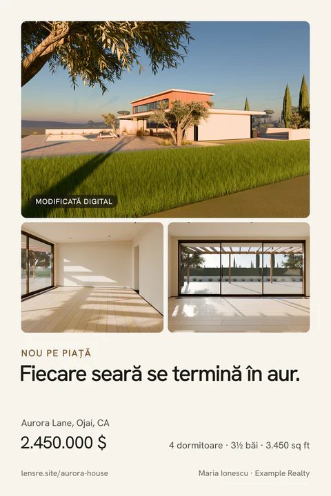Postarea Nou pe piață, format Pinterest